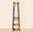 Industrial Style Freestanding Coat Rack: Hall Tree with Storage Shelves, Metal Basket & 8 Hooks-1594119825