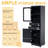 63" Freestanding Tall Bathroom Cabinet With Glass Doors, Soft-Close Storage, Adjustable Shelves, And Gold Handles-673088954