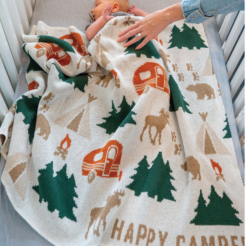 In2Green Baby Outdoor Adventure Knit Throw Multi color