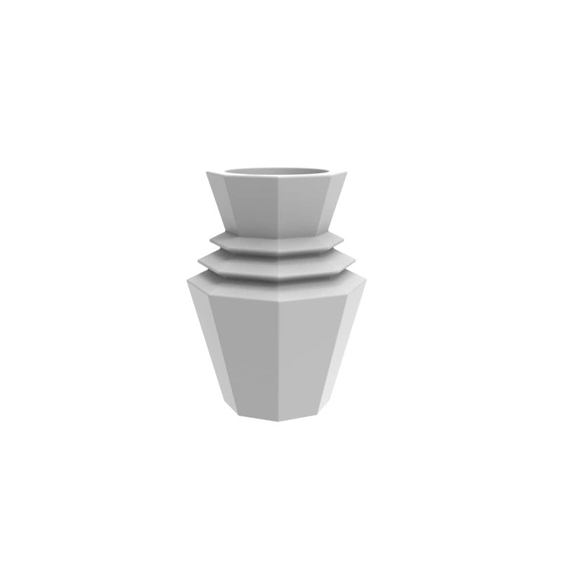 Origami - pot à fleurs Hinoki, H 9,75 po x l 7,5 po x P 7,5 po, Blanc