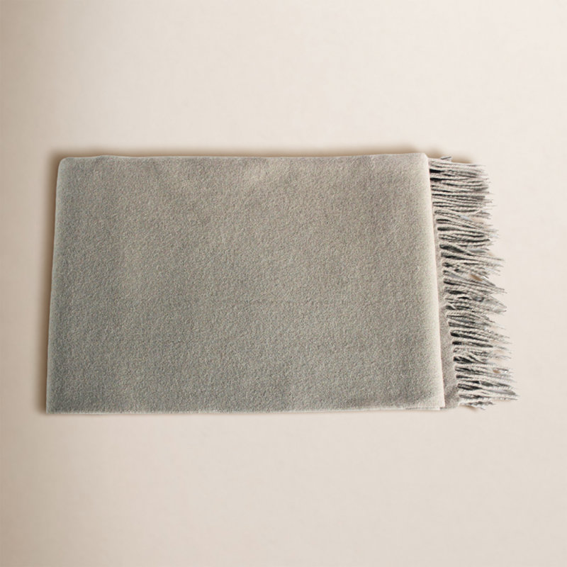 Campera Plain Weave / Muslin Throw Blanket, Gray