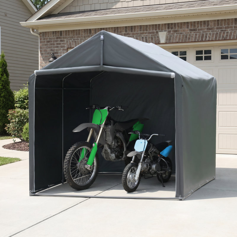 Remise de rangement imperméable en bâche imperméable en PE avec porte à enroulement et fenêtres d'aération