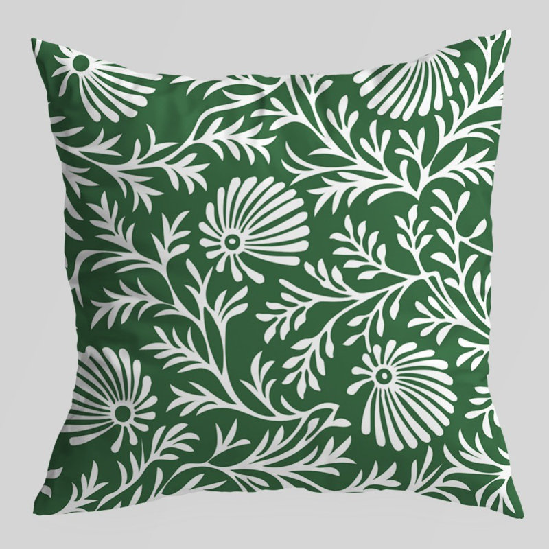 Home Decorative Pillowcase Pillowcase 45*45cm Pillowcase Bohemian Style Pillowcase, Set Of 4, Green Floral/Geometric