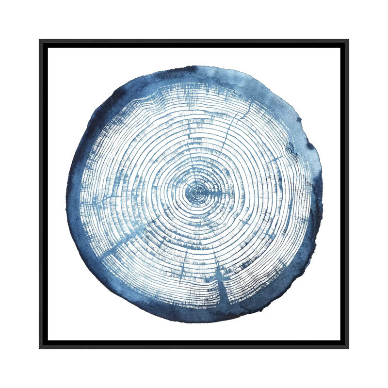 « tree ring overlay i », impression sur toile, H 18 po x l 18 po x P 1,5 po, Toile encadrée noire, Pas de tapis