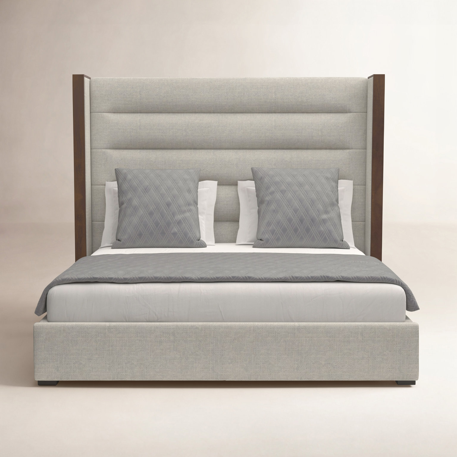 Ally Wingback Bed, Grey Revolution®, King