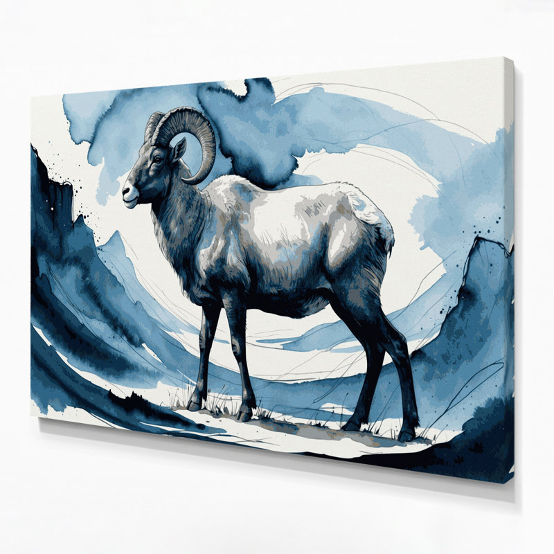 Art mural sur toile bleu