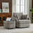 Upholstered Swivel Chair With Storage Ottoman-102361025