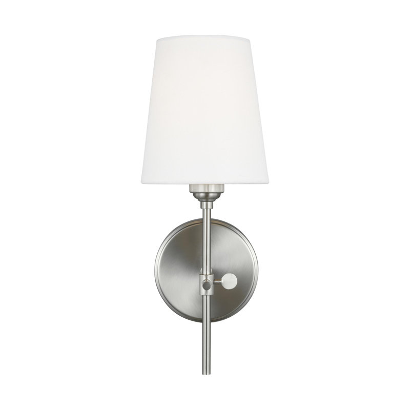 Baker 1 - Light Bath Sconce, Brushed Nickel, No