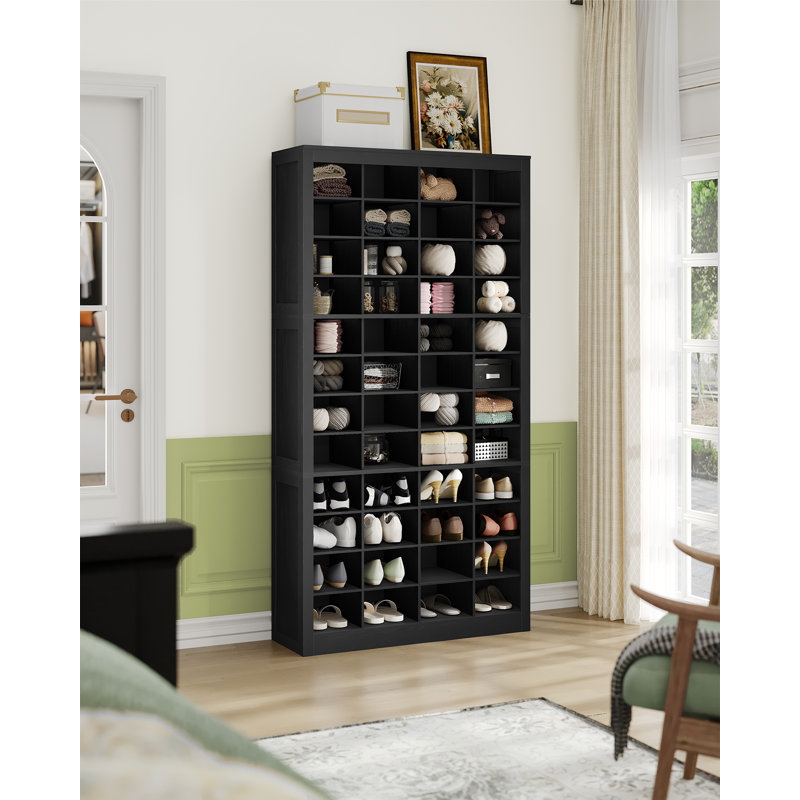 12-Tier Widen Shoe Storage Cabinet, Free Standing Closet Organizers and Storage with 48 Open Cubbie, Space Saving Shoe Rack for Entryway, Bedroom