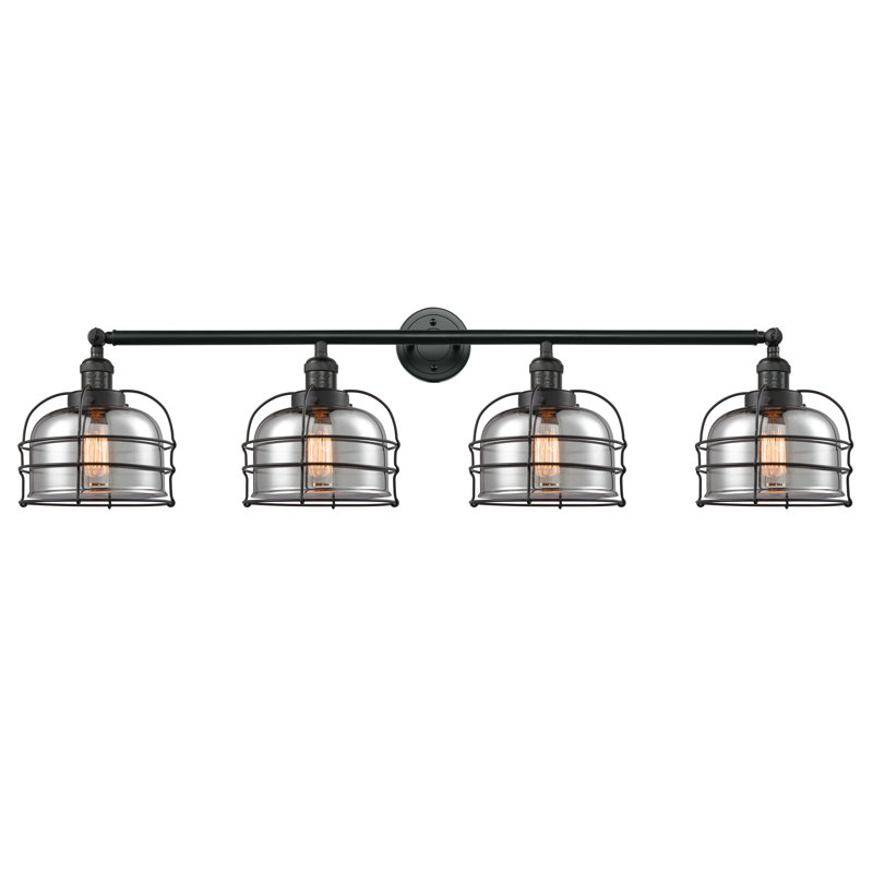 Gurtrue 4 - Light Dimmable Vanity Light, Matte Black, Plated Smoke
