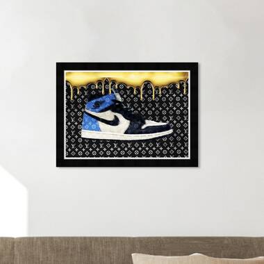 Oliver Gal Louis Vuitton Jordan 1 Obsidian Drip Canvas Painting