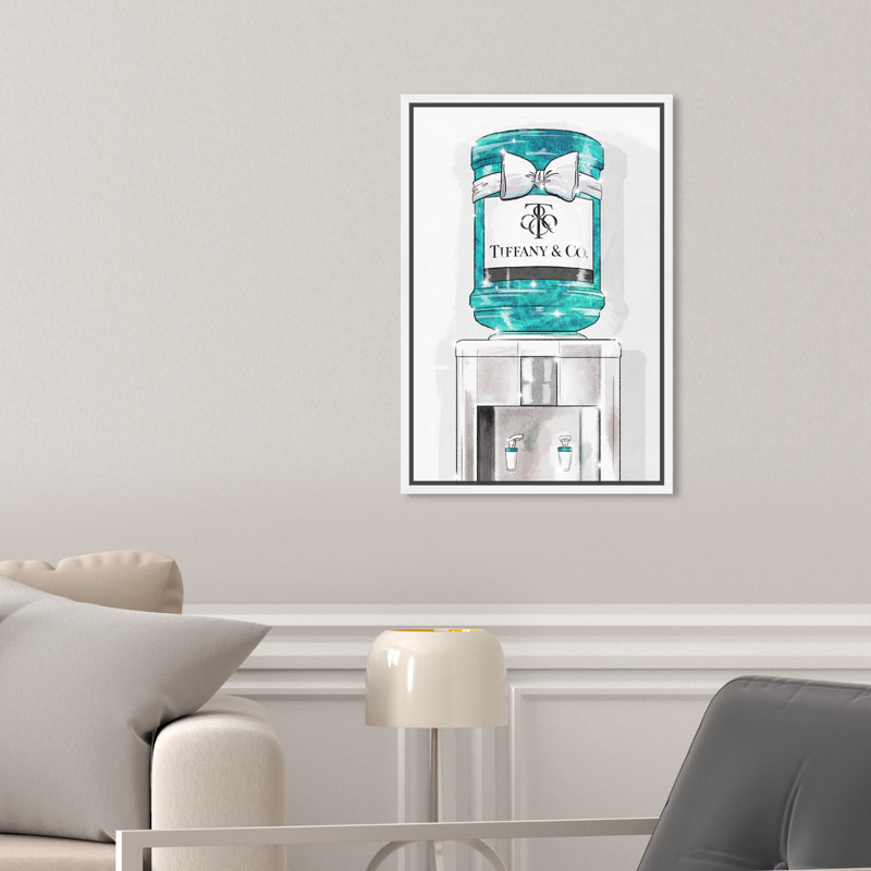 Bijou de watercooler - impression, Cadre blanc, H 15 po x l 10 po