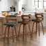 Mundrae Swivel Solid and Manufactured Wood Barstool