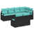 Structure noire / Coussin bleu est en rupture de stock