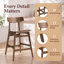 Tabouret de comptoir en bois massif-2085635107