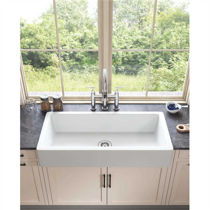 37'' L Single Bowl Ceramic Kitchen Sink