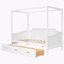 Kuster Wood Twin Size Wooden Canopy Daybed with 3 in 1 Storage Drawers-1882098650