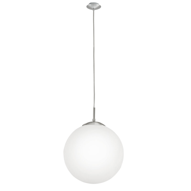 Carnahan 1 - Light Satin Nickel Sphere Pendant, 30cm