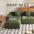 Boneless 120''W Mordern Design L Shpaed Corduroy Sectional Sleeper Compression Sofa With Ottoman-1687082885