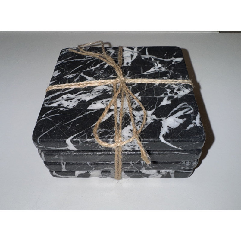 Ensemble de 4 sous-verres Nero Marquina