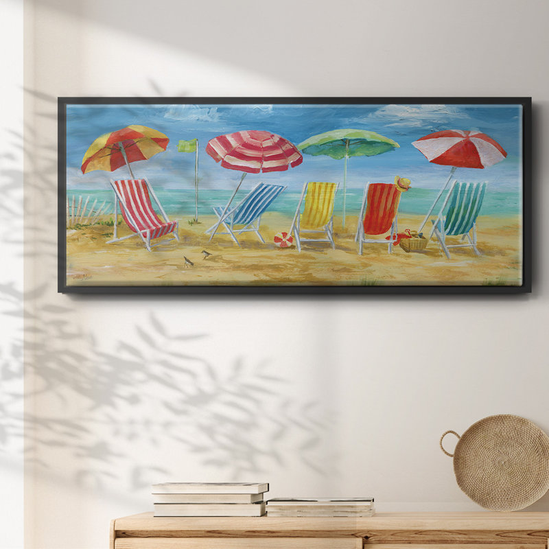 Chaises de plage brillantes - toile encadrée, H 20 po x l 50 po