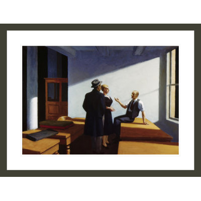 «Conférence de nuit» par Edward Hopper - impression giclée encadrée