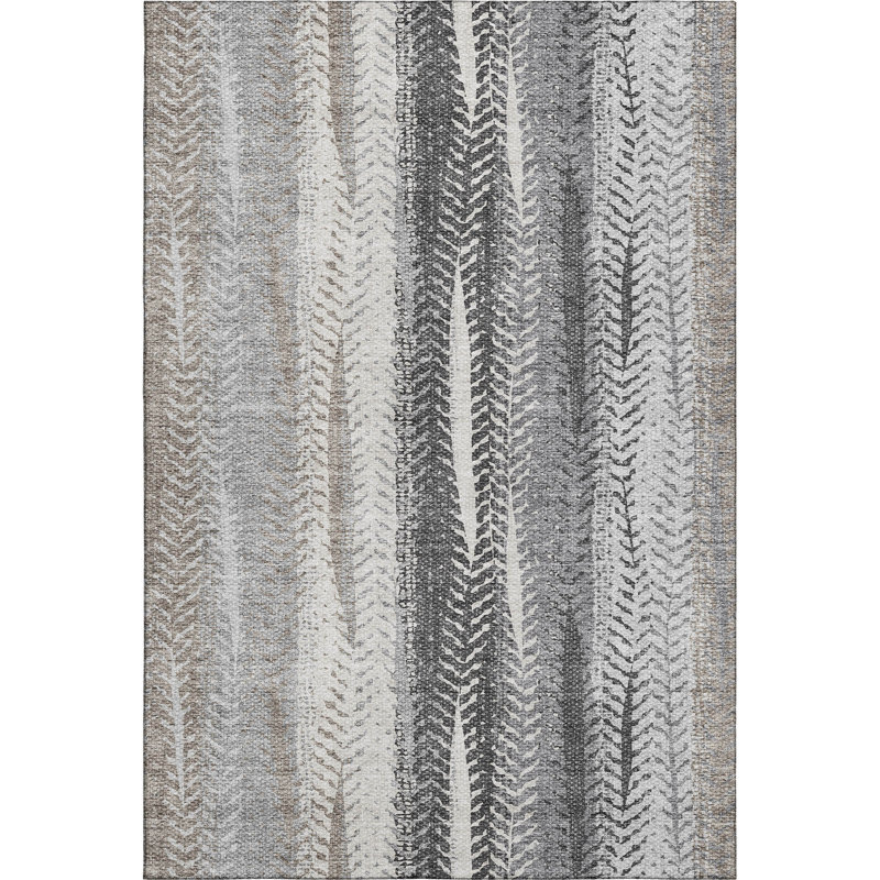 Premium Machine Washable Prisco Khaki Rug, Rectangle 10' x 14'