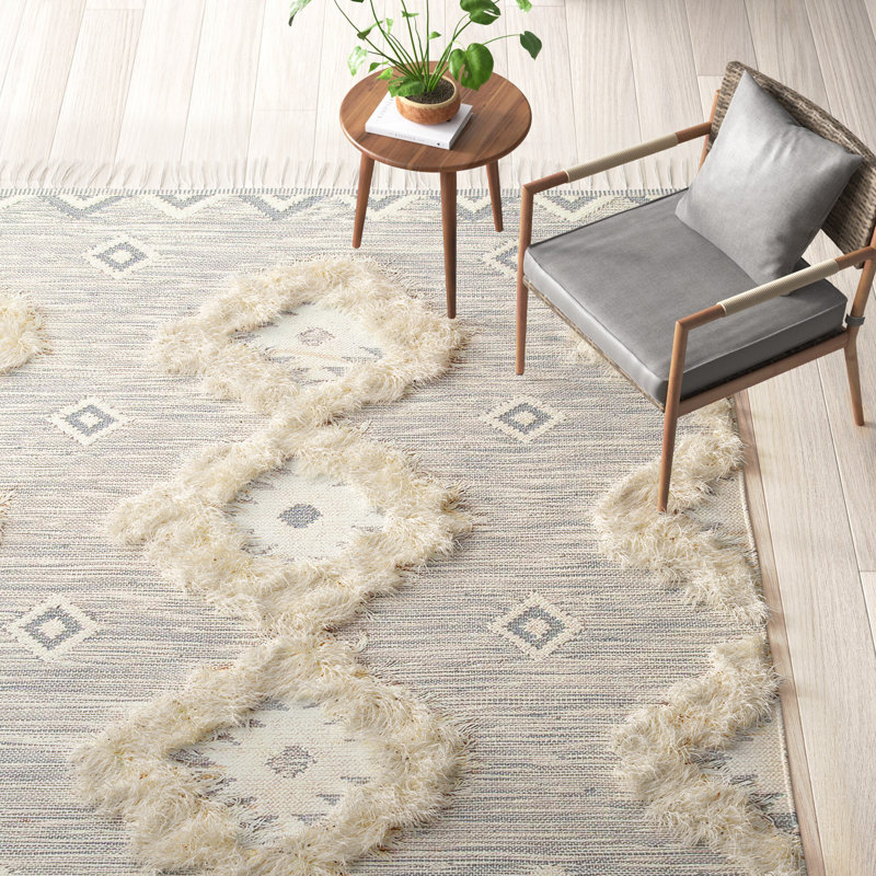 Joyden Hand Knotted Wool Indoor Rug, Rectangle 5' x 8'