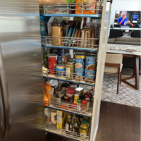 Rev-A-Shelf Clearance Sale, 30-3/4W x 49-1/4 to 52-1/4 Inch Adjustable  Height Chef's Roll-Out Pantry with (2) Door Storage, Chrome, Min. Cabinet  Opening: 34W x 20D x 49-1/4H 5722-36CR