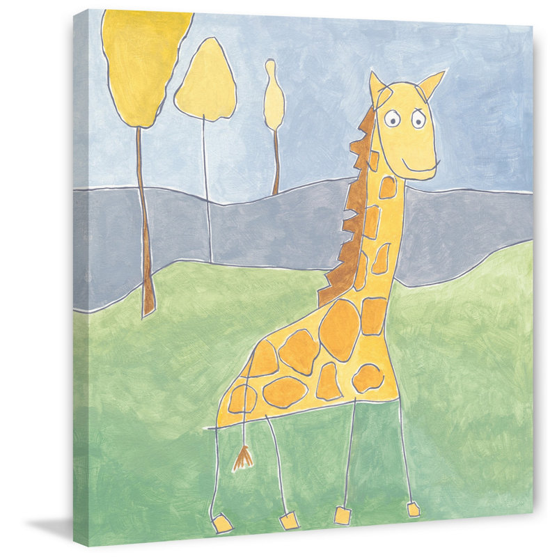 Daryl Quinn's Giraffe - Painting on Canvas, 45cm H x 45cm W x 3.81cm D