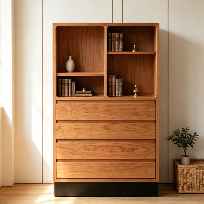 American style retro floor mounted bookcase