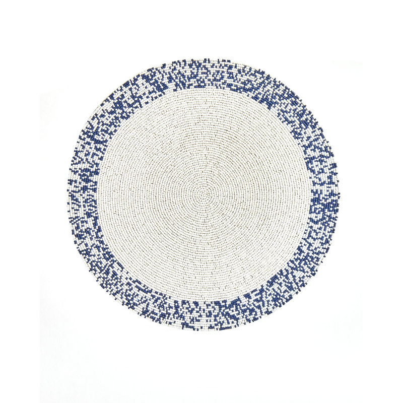 Splatter Placemats, Navy/White