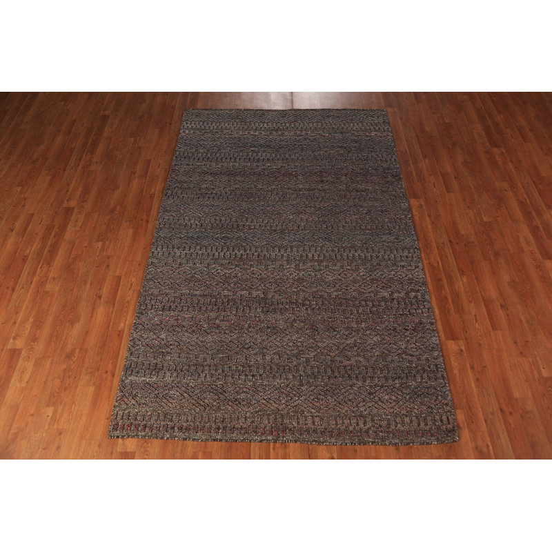 Tapis brun marocain indien 5 x 8