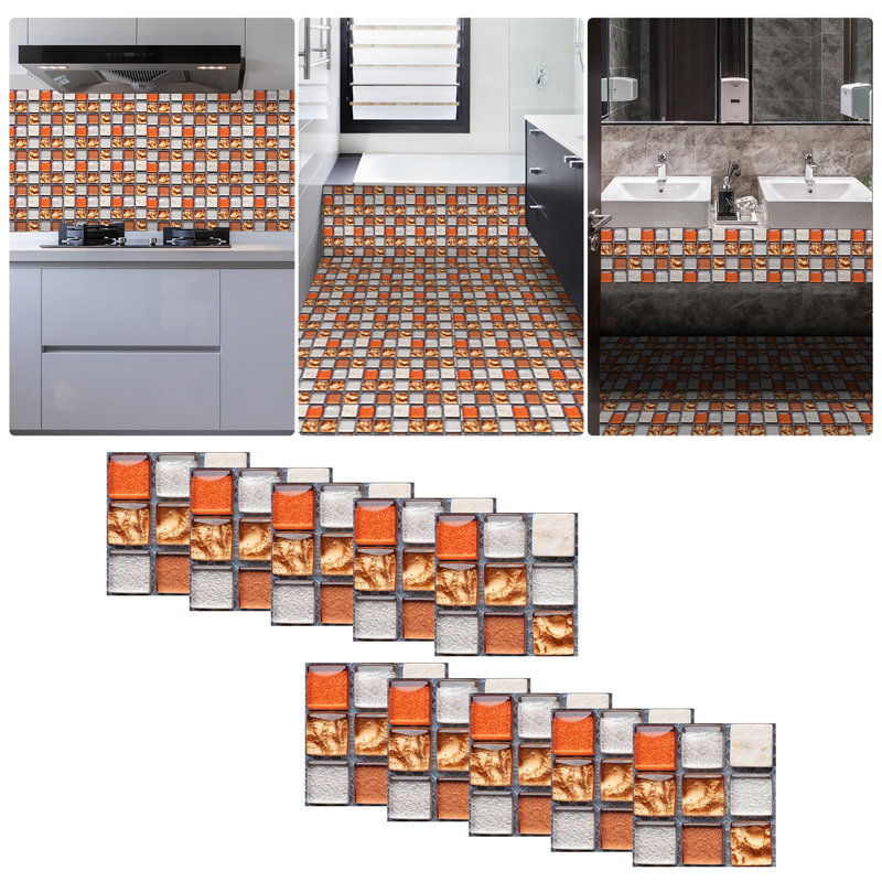 Autocollants muraux auto-adhésifs à carreaux de cristal