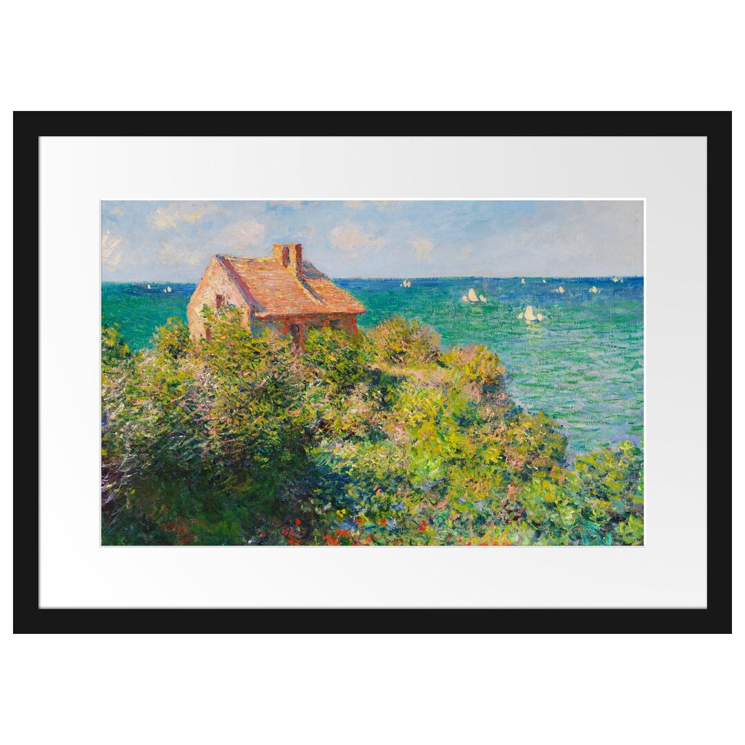 Claude Monet - Fischer-Häuschen In Varengeville - Im Bilderrahmen Mit Galerie-Passepartout