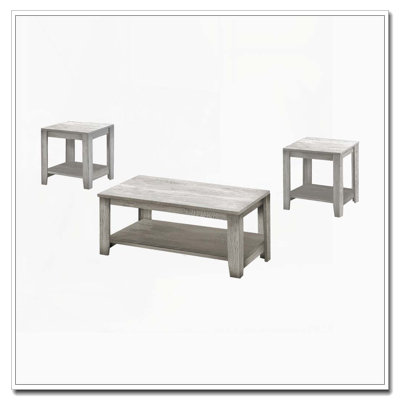 Ensemble de 3 tables basses et tables de bout avec tablettes
