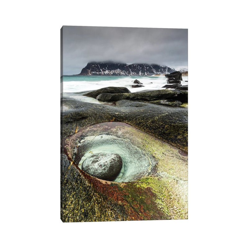 Norway, Lofoten, Uttakleiv Beach II by Mikolaj Gospodarek - Wrapped Canvas Print, 20.32 cm H x 30.48 cm W