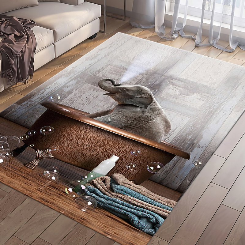 Exquisite Floral Design Non Woven Thin Type Printed Rug for Enhancing the Aesthetic Appeal of Your Living Spaces