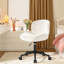 Chaise de bureau pivotante sans accoudoirs avec siège ergonomique en U et roues silencieuses-1447125543