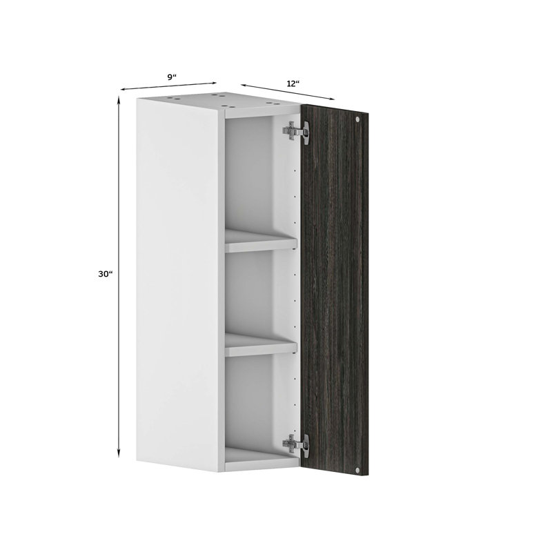 Armoire de cuisine à assemblage rapide Radiance, Marine carbone, H 30 po x l 9 po x P 12 po