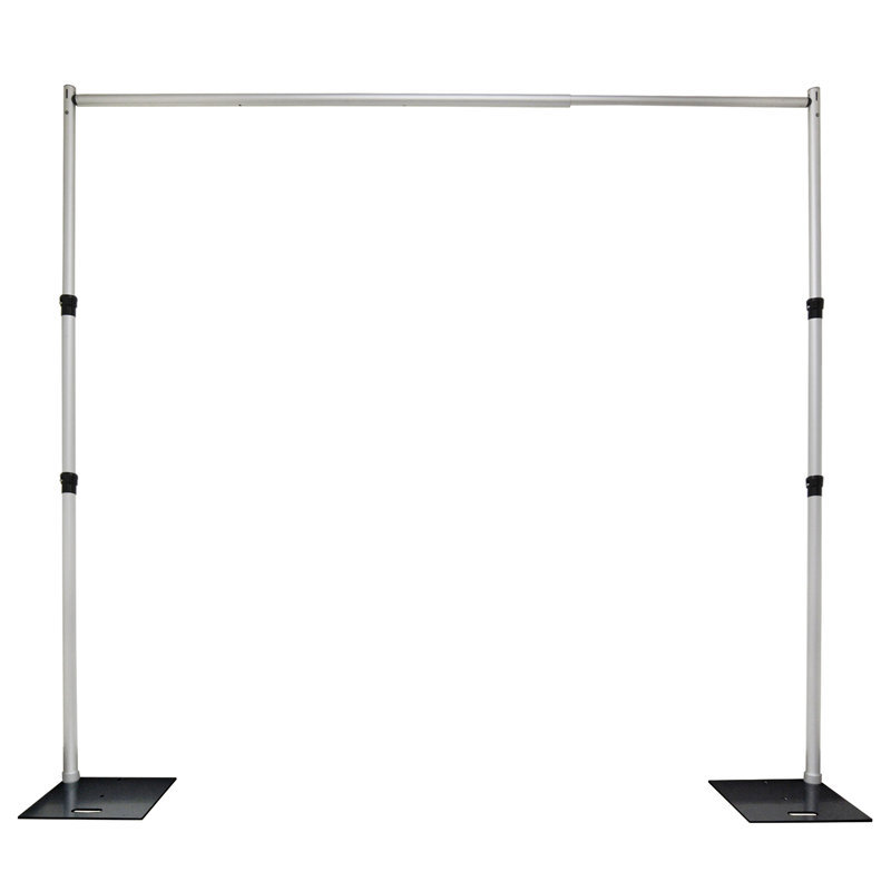 10 ft H x10 ft W Pipe & Drape Set Framework Only with Adjustable Upright, 120" H x 120" W x 16" D