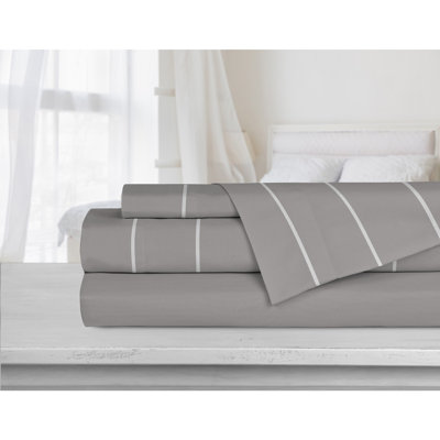 Microfiber Striped Sheet Set