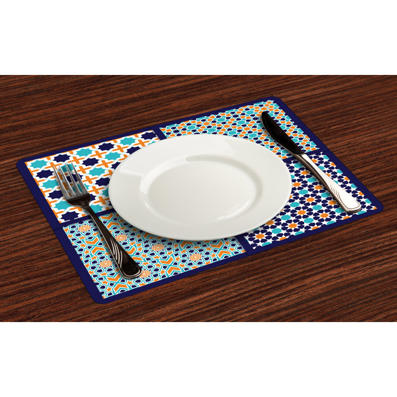 Polyester Geometric Rectangle Placemat