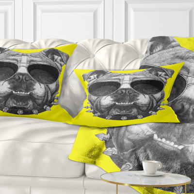 Coussin lombaire en bouledogue anglais avec collier