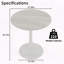 Table basse 27,6 "à effet marbre avec plateau veiné blanc et base piédestal blanche-1114132903-1114132897