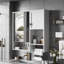 Armoire de salle de bain murale blanche moderne "x 28", rangement pour médicaments avec miroir et porte-serviettes, conception peu encombrante