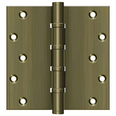 Charnières carrées en laiton antique de 6 po x 6 po Deltana DSB66BB5