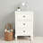 Mattalyn 17'' W Pine Wood White Nightstand - 3 Drawers Boutique Style Farmhouse Side Table for Home-327419352