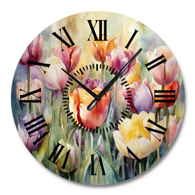 Horloge murale Garden Of Tulips