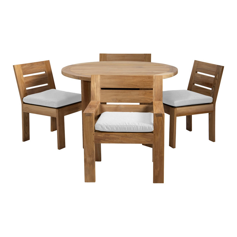 Pacific 5 - Piece Dining Set, 30"H x 48"L x 48"W, White